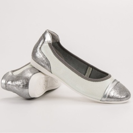 Filippo Ballerine In Pelle Con Glitter bianca 1