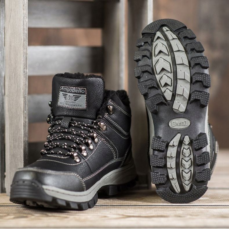 Arrigo Bello Stivali invernali stringati nero 2