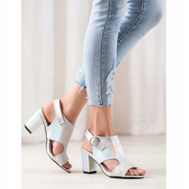 Goodin Sandali Con Effetto Holo argento 1