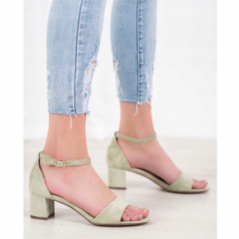 Seastar Comodi sandali con tacco alto verde 2