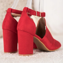 Small Swan Eleganti sandali traforati rosso 1