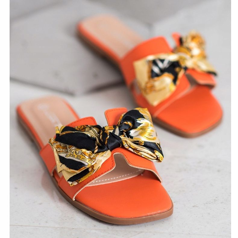 SHELOVET Pantofole Eleganti arancia 2