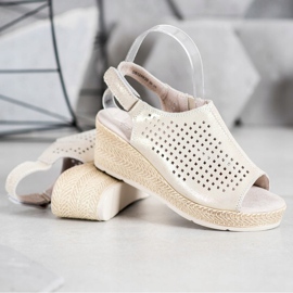 Filippo Sandali In Pelle Con Velcro grigio giallo 1