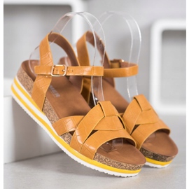 Comer Sandali Gialli Con Ecopelle giallo 2