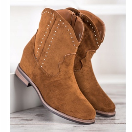 Ideal Shoes Stivali da cowboy marroni alla moda marrone 2