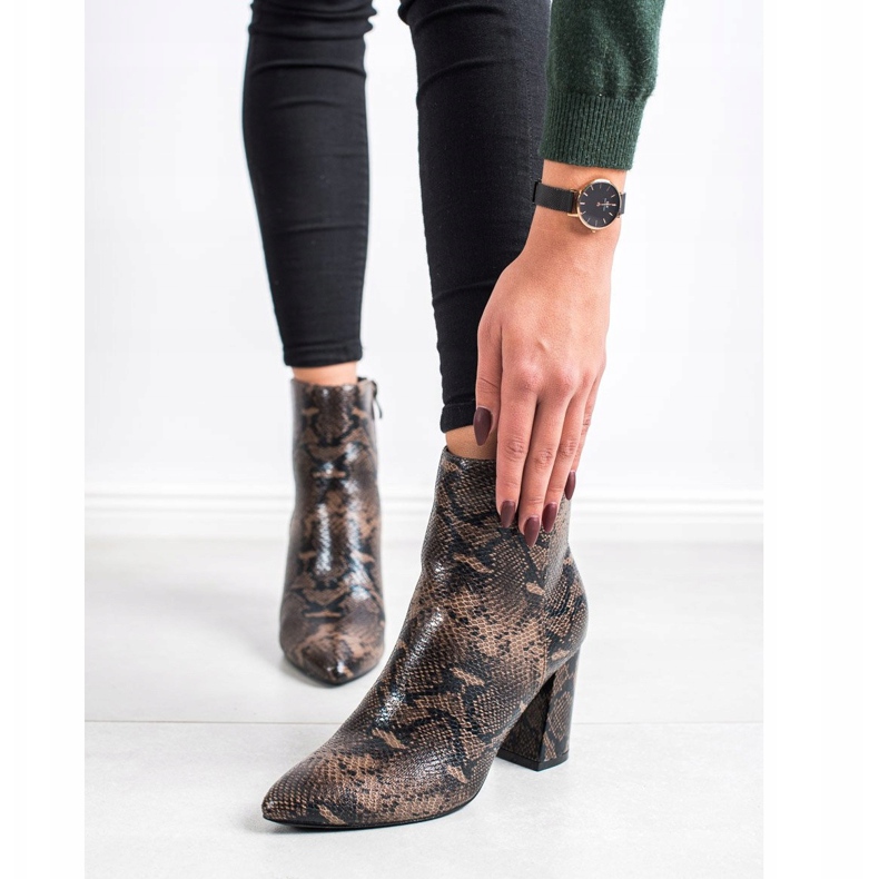 Goodin Stivali In Spitz Snake Print multicolore 1