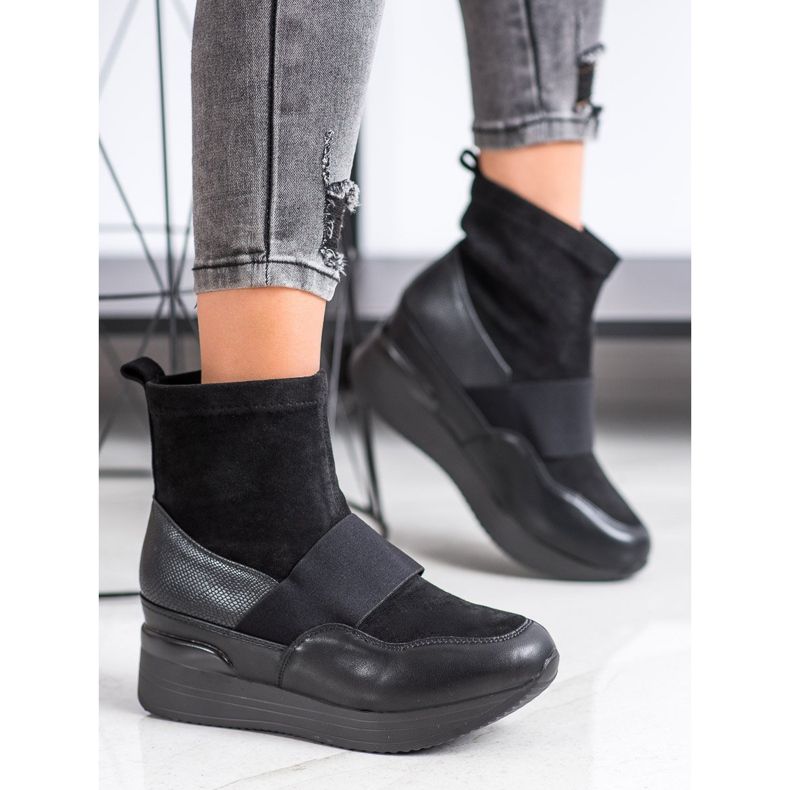 SHELOVET Stivali alla moda slip-on nero 2