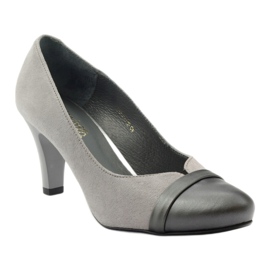 Décolleté da Donna in Pelle Grigia Espinto 532/1 grigio 1