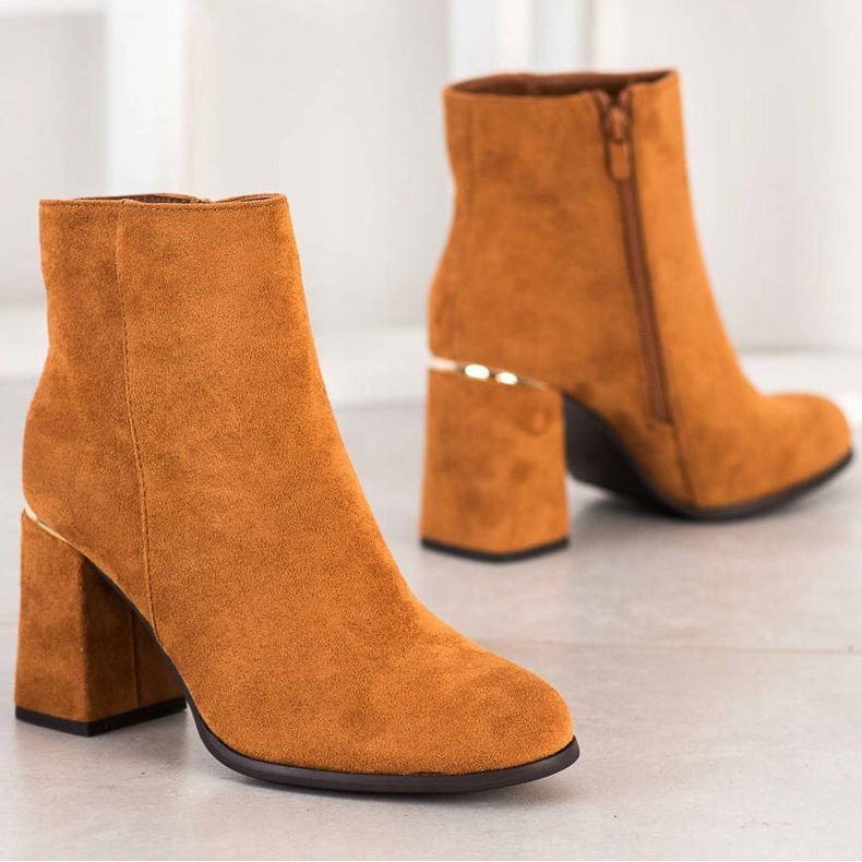 SHELOVET Stivali Con Inserto In Oro marrone 2