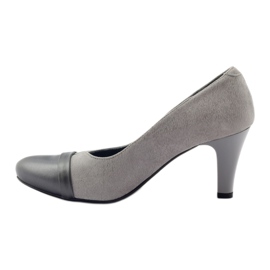 Décolleté da Donna in Pelle Grigia Espinto 532/1 grigio 2