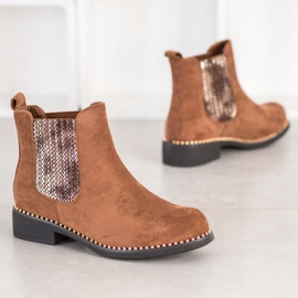 SHELOVET Stivaletti Chelsea alla moda marrone 2