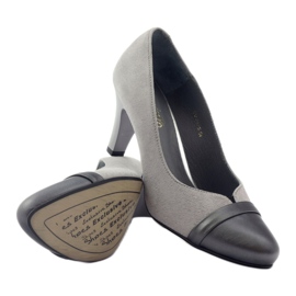 Décolleté da Donna in Pelle Grigia Espinto 532/1 grigio 3