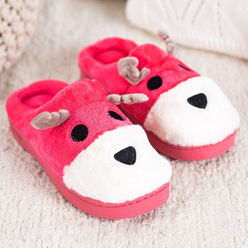 Bona Pantofole renne beige bianca rosso 1