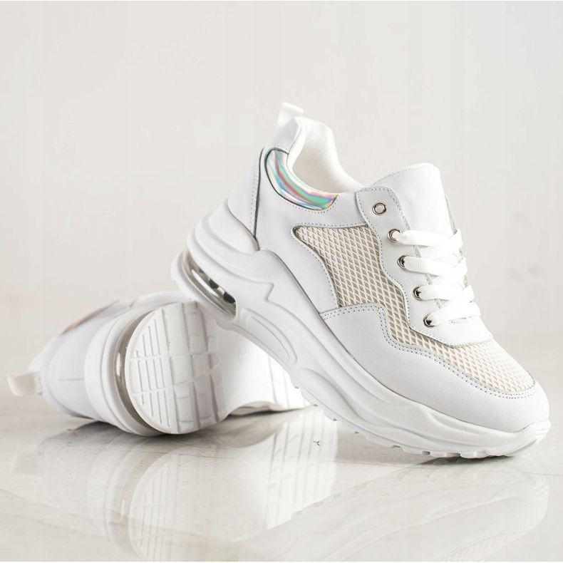 Weide Sneakers comode sulla piattaforma bianca 1