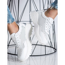 Goodin Sneakers in pelle alla moda bianco 1