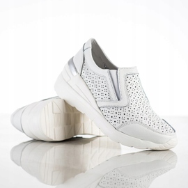 Goodin Sneakers senza lacci in pelle bianche bianco 1