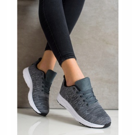 SHELOVET Sneakers leggere con lacci grigio 2