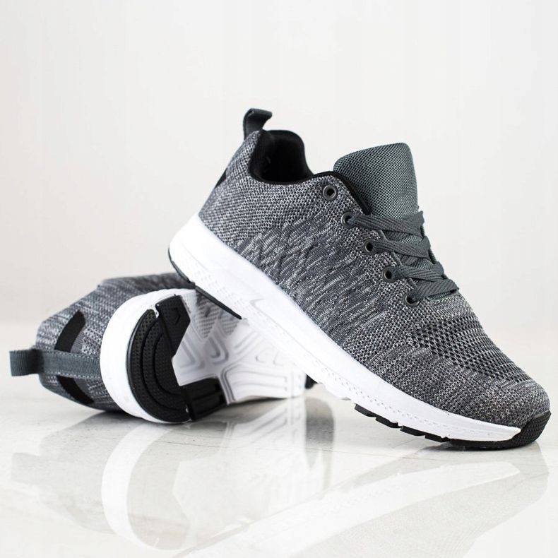 SHELOVET Sneakers leggere con lacci grigio 1