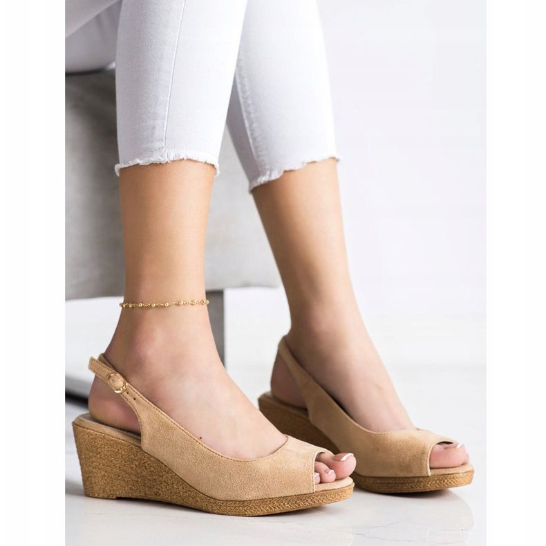 Goodin Sandali con zeppa casual marrone 1