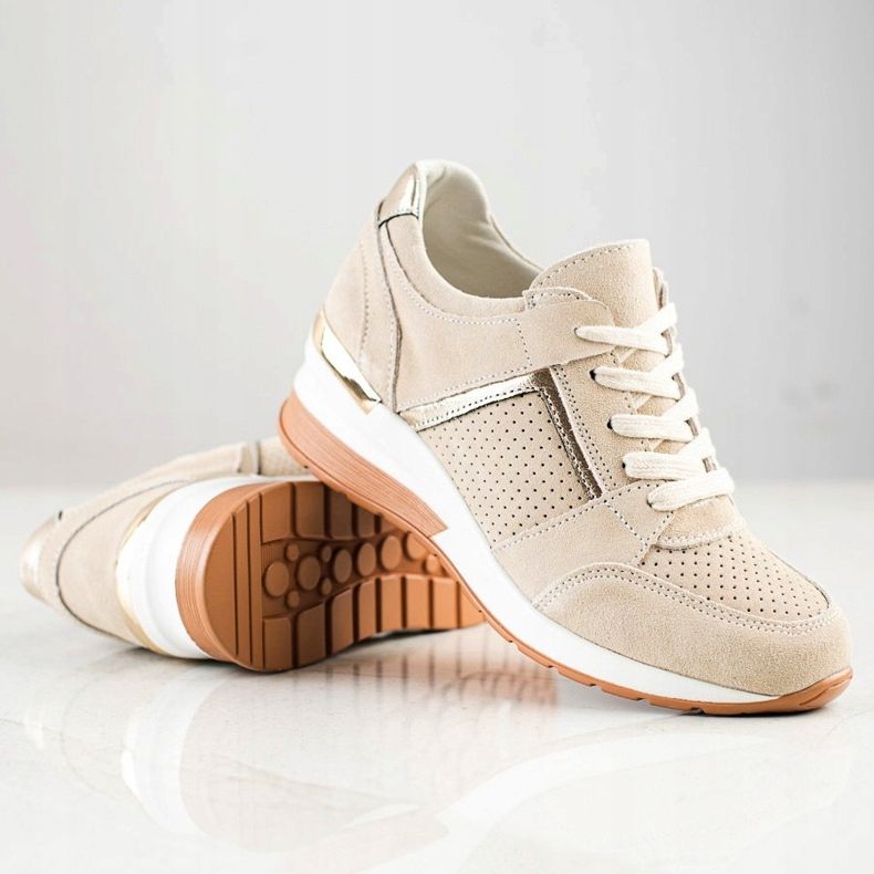 Goodin Sneakers in pelle beige 1