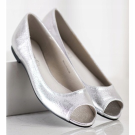 Goodin Décolleté casual con punta aperta argento 1