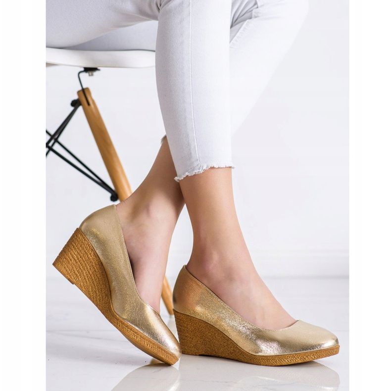 Goodin Pompe con zeppa leggera d'oro 2