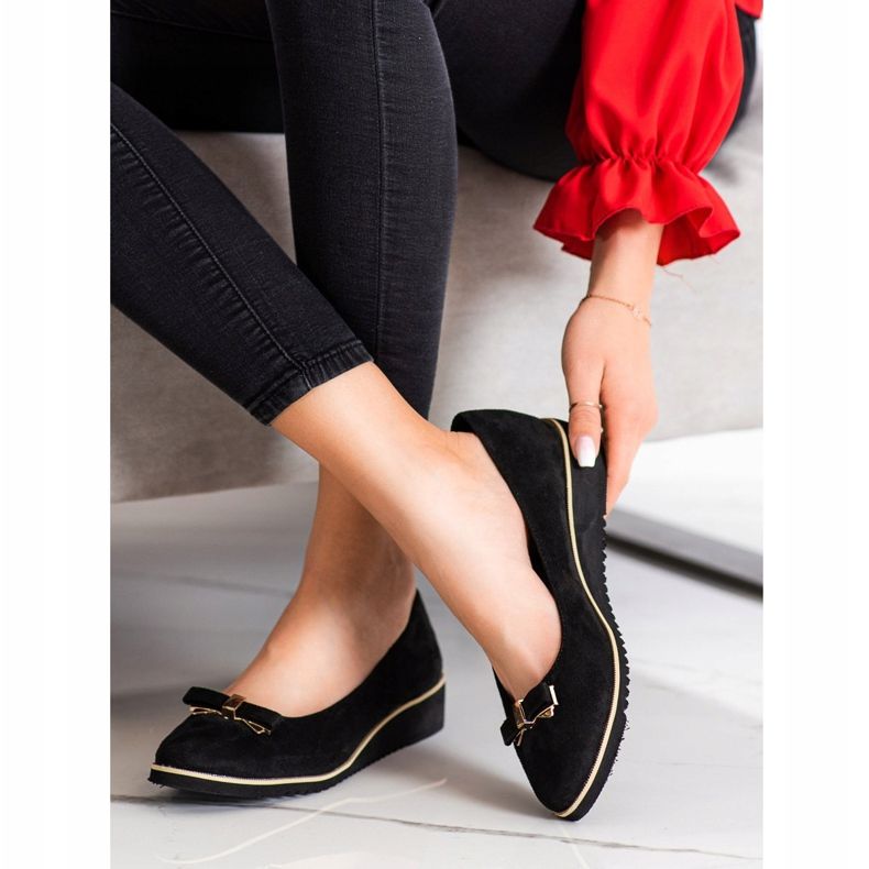 Goodin Scarpe brogue nere con fiocco nero 1