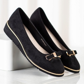 Goodin Scarpe brogue nere con fiocco nero 2