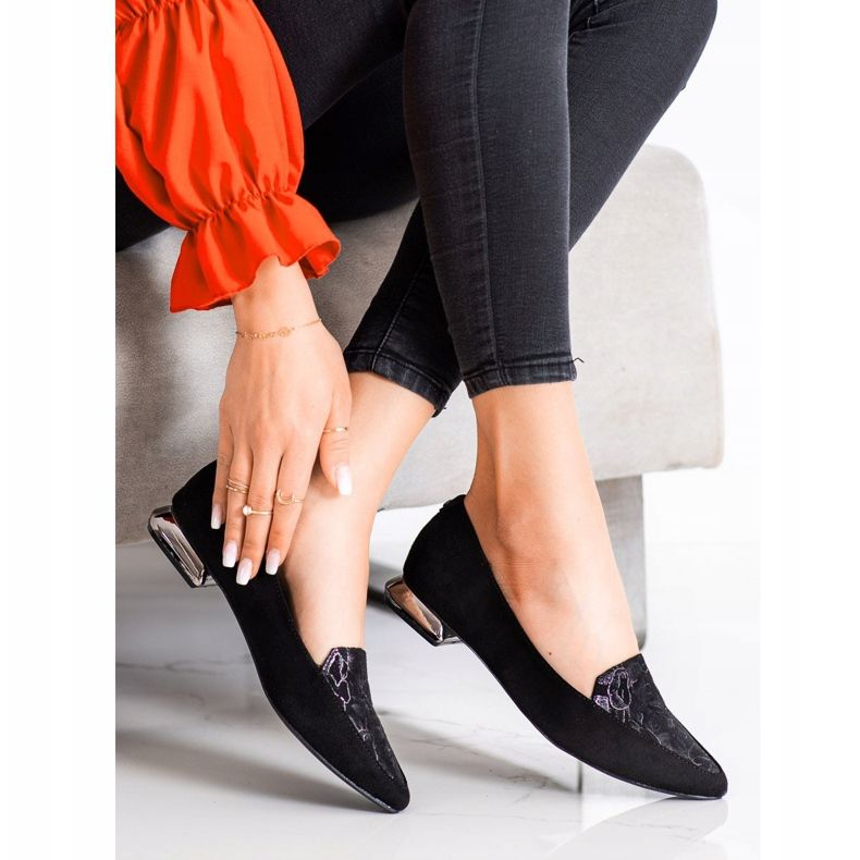 Goodin Pompe alla moda in Spitz nero 1