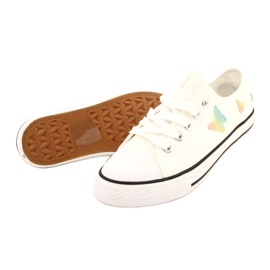 NEWS Sneakers bianche con farfalle legate 21DZ35-3585 bianco 5