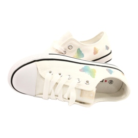 NEWS Sneakers bianche con farfalle legate 21DZ35-3585 bianco 2