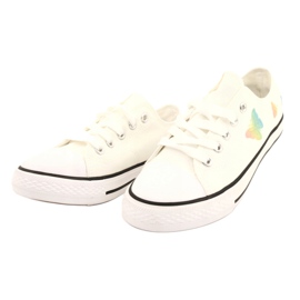 NEWS Sneakers bianche con farfalle legate 21DZ35-3585 bianco 1