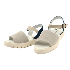 Comodi Sandali in Pelle da Donna Filippo DS2021/21 grigio 1