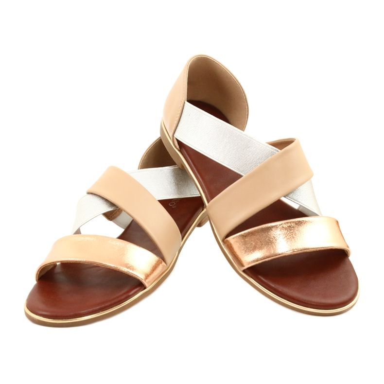 Sandali metallici femminili evento 21sd35-3882 beige 3