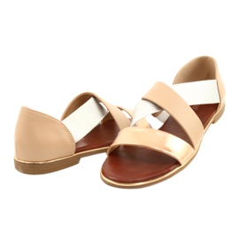 Sandali metallici femminili evento 21sd35-3882 beige 2