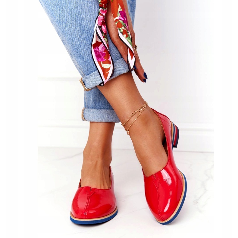 Scarpe in Pelle Laccata Maciejka 05035-08 Rosso 3