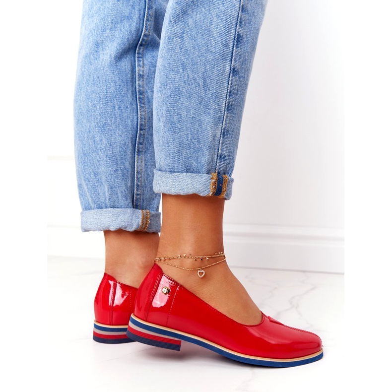 Scarpe in Pelle Laccata Maciejka 05035-08 Rosso 2