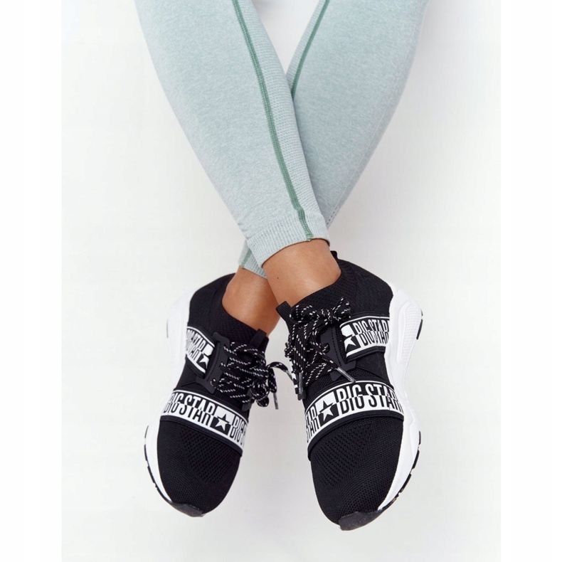 Scarpe sportive da donna Memory Foam Big Star HH274359 Nero bianco 1