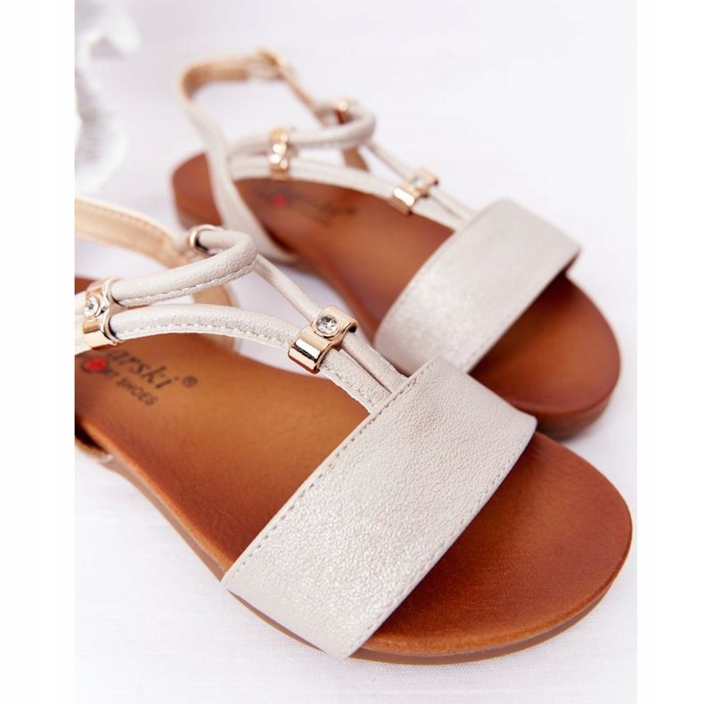 S.Barski Sandali per bambini S. Bararski Comfort Beżowe beige 1