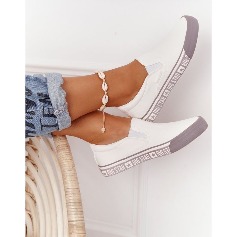Sneakers da donna Slip-on Big Star HH274007 Bianco bianca 1