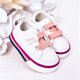 Apawwa Sneakers Bambini Con Costine Bianche E Rosa Baxter bianco 2