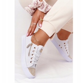 Sneakers Da Donna Con Cerniera White-Gold Festival bianca d'oro 2