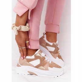 Sneakers Donna Beige Yolo Su Suola Larga bianca 1