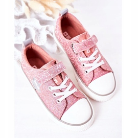 Sneakers Per Bambini Con Velcro Big Star HH374027 Rosa 1