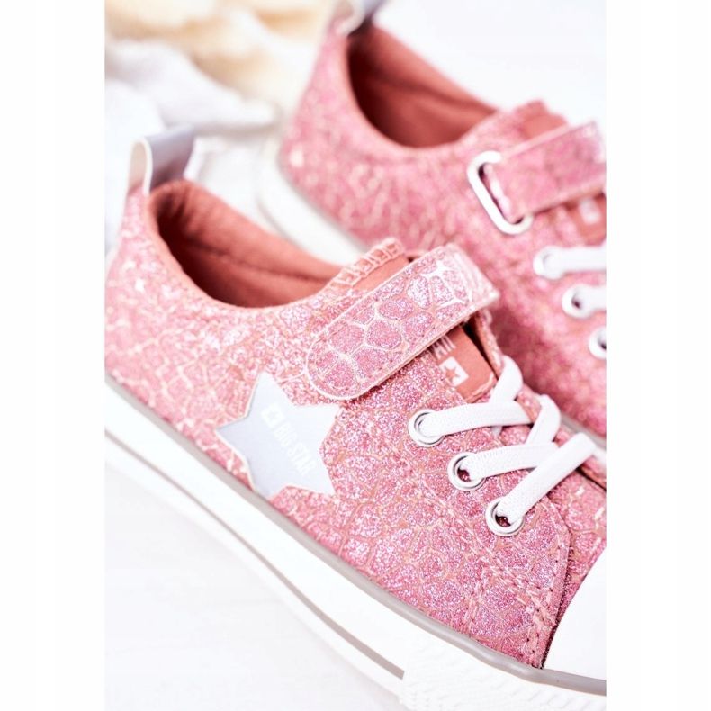 Sneakers Per Bambini Con Velcro Big Star HH374027 Rosa 2