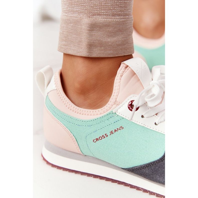 Scarpe Sportive Memory Foam Cross Jeans HH2R4049C Verde-Rosa 2