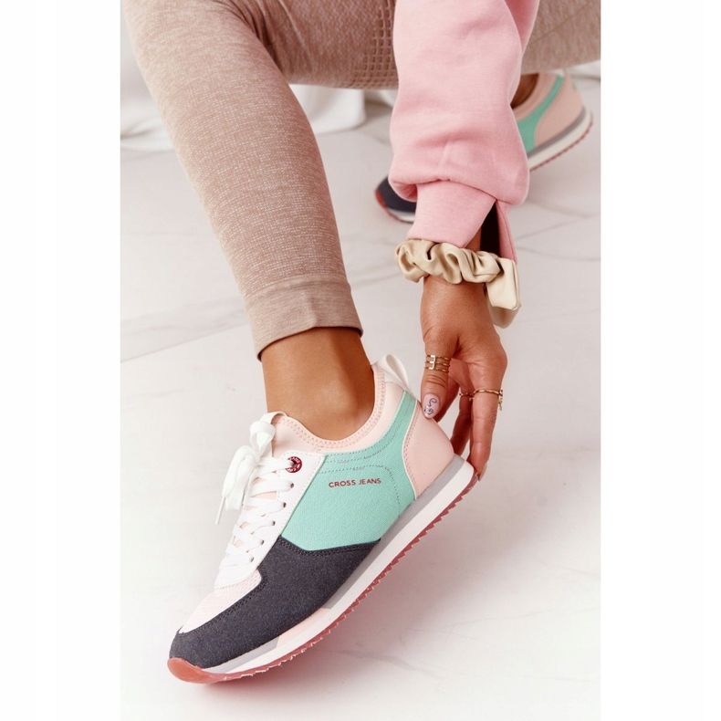Scarpe Sportive Memory Foam Cross Jeans HH2R4049C Verde-Rosa 1