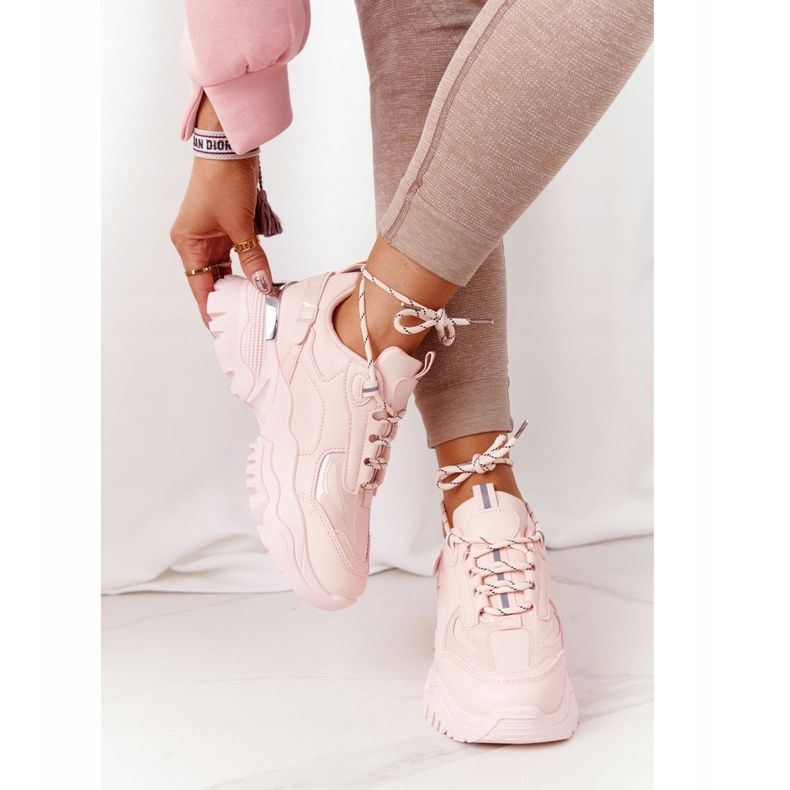 PG1 Sneakers da donna su una suola massiccia Influencer rosa 2