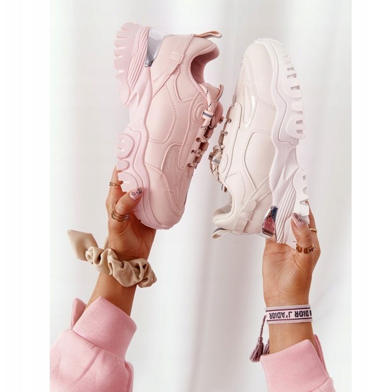 PG1 Sneakers da donna su una suola massiccia Influencer rosa 1