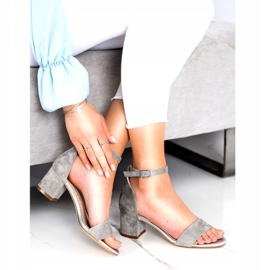 Sergio Leone Sandali su un pilastro eco basso SK839 argento d'argento 2